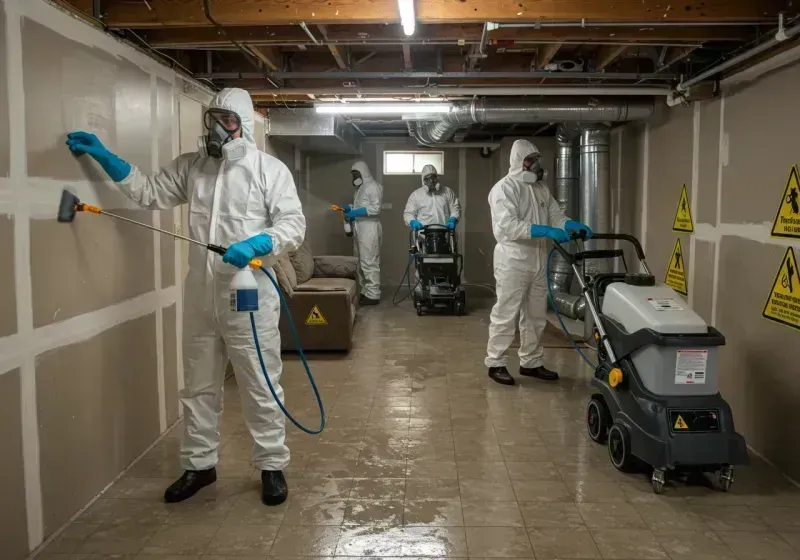 Basement Moisture Removal and Structural Drying process in Greendale, WI